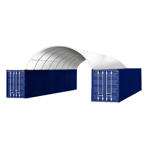 Cobertizo para contenedores marítimos 20’x40′ – Solución robusta y versátil