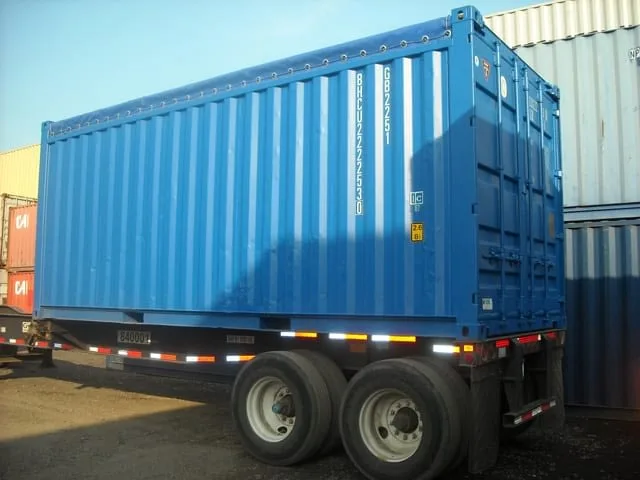 Contenedor con techo de lona 20 pies – Para cargas voluminosas y pesadas