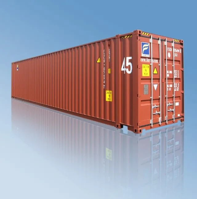 Contenedor marítimo High Cube 45 pies – Máxima capacidad y seguridad